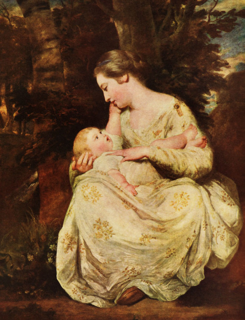 Sir Joshua Reynolds. "Mrs. Susanna Hoare and Child," 1763.  Image via Jaded Mandarin.