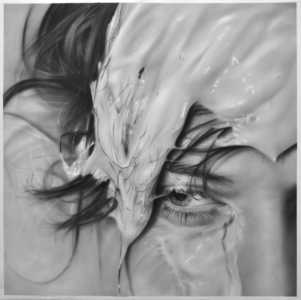 Washed Out, graphite on paper, 50 " x 50 "